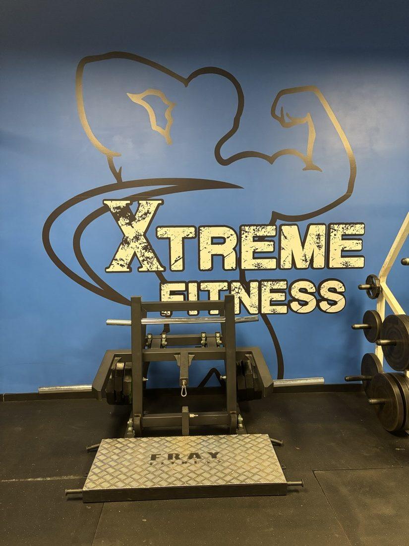 Belt squat machine and the Xtreme Fitness wall